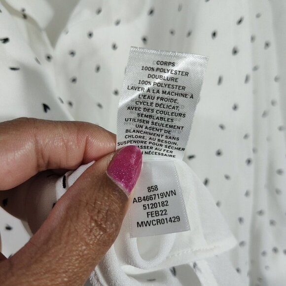 Abound Tank Top Sheer Lined Women Size 2X Ivory Black Print Spaghetti Strap - Picture 9 of 9